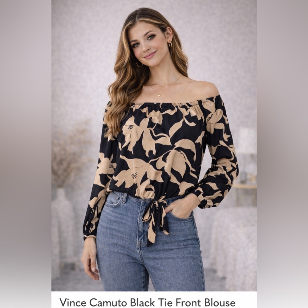 Vince Camuto Off Shoulder Floral Spring Vacation Top XS NWT